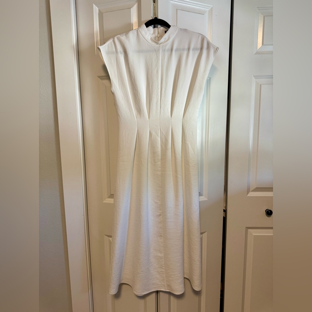 Zara Elegant White Midi Dress